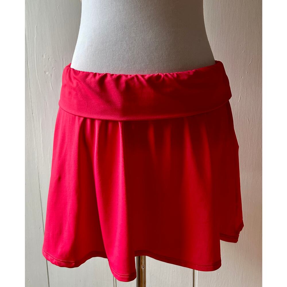 La Blanca resort wear hipster skirt size medium new red swimsuit cover